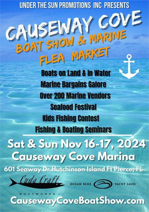 The 5th Annual Causeway Cove Boat Show & Marine Flea Market Returns to Ft. Pierce, Florida