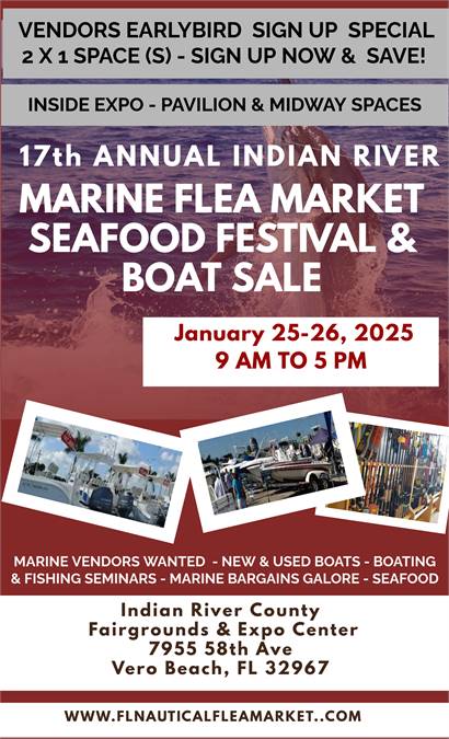 Vendor Space Available: 17th Annual Treasure Coast Marine Flea Market & Seafood Festival