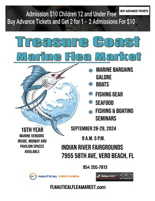 16th Annual Treasure Coast Marine Flea Market and Boat Sale Set for September 28-29, 2024