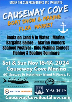 Set Sail for Adventure at the 5th Annual 2024 Causeway Cove Boat Show & Sale, Marine Flea Market & S