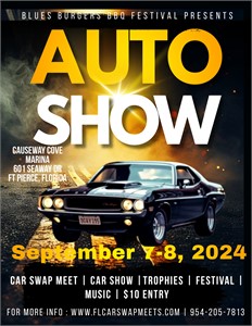 Ft Pierce Car Show, Burgers, BBQ & Blues Music Festival Set for September 7-8, 2024